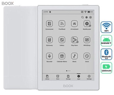 ONYX E-Book čitač Boox Go, 6", crno-bijeli zaslon, bijeli